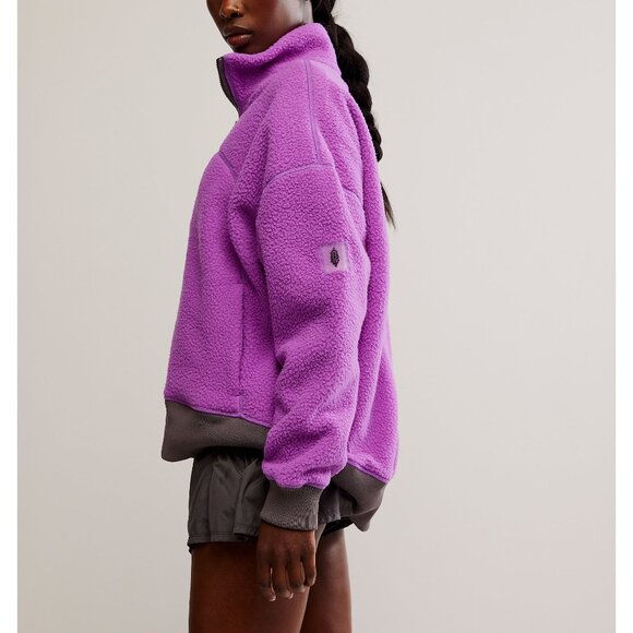 🎉LAST CHANCE🎉 FP MOVEMENT Hit The Slopes Quarter Zip Pullover / Red Violet - Picture 3 of 7